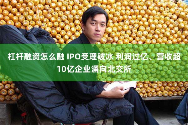 杠杆融资怎么融 IPO受理破冰 利润过亿、营收超10亿企业涌向北交所
