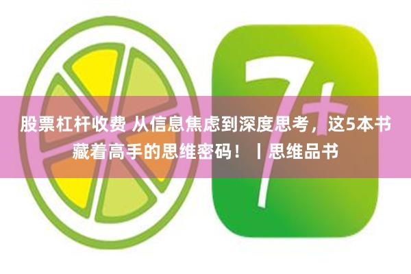 股票杠杆收费 从信息焦虑到深度思考，这5本书藏着高手的思维密码！丨思维品书