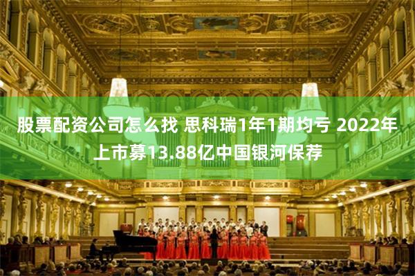 股票配资公司怎么找 思科瑞1年1期均亏 2022年上市募13.88亿中国银河保荐