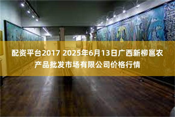 配资平台2017 2025年6月13日广西新柳邕农产品批发市场有限公司价格行情