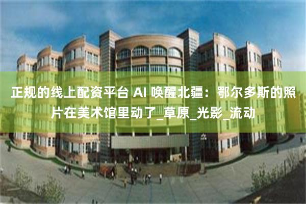 正规的线上配资平台 AI 唤醒北疆：鄂尔多斯的照片在美术馆里动了_草原_光影_流动