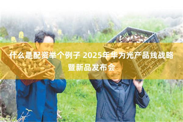 什么是配资举个例子 2025年华为光产品线战略暨新品发布会