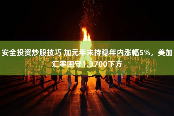 安全投资炒股技巧 加元年末持稳年内涨幅5%，美加汇率困守1.3700下方